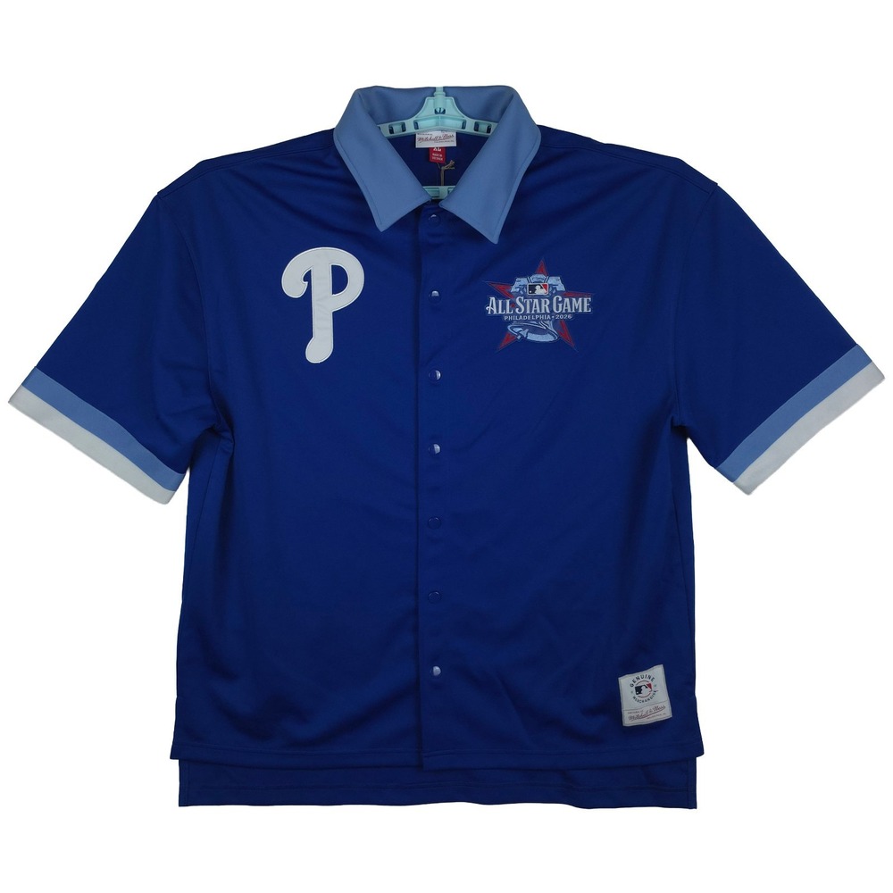 2026 Allstar Game Phillies Mitchell & Ness MLB XL XLarge Shooting Shirt Blue NWT